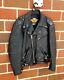 Vintage Harley Davidson Mens Black Leather Jacket Coat Medium M- Made In USA