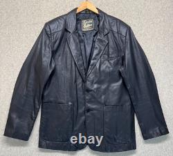 Vintage Harley Davidson Mens Tailored Jacket Black Leather Limited Edition 44