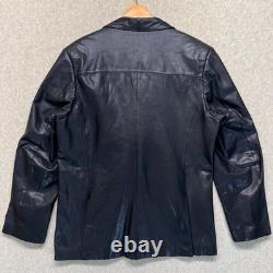 Vintage Harley Davidson Mens Tailored Jacket Black Leather Limited Edition 44