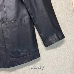 Vintage Harley Davidson Mens Tailored Jacket Black Leather Limited Edition 44