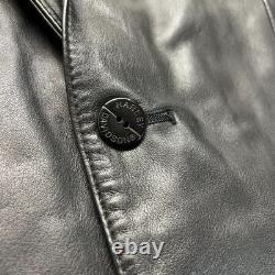Vintage Harley Davidson Mens Tailored Jacket Black Leather Limited Edition 44