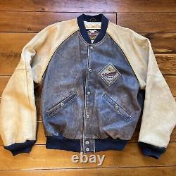 Vintage Harley Davidson Motorcycle Grand National Leather Jacket Size Medium VTG