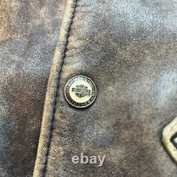 Vintage Harley Davidson Motorcycle Grand National Leather Jacket Size Medium VTG