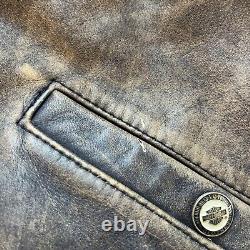 Vintage Harley Davidson Motorcycle Grand National Leather Jacket Size Medium VTG