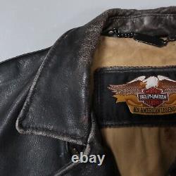 Vintage Harley Davidson Motorcycle Jacket Size M Black Moto