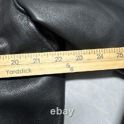 Vintage Harley Davidson Motorcycle Leather Moto Racing Jacket 44 Tall Black