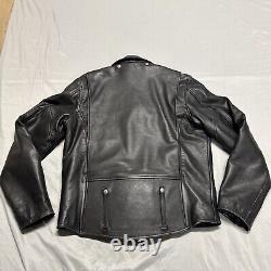 Vintage Harley Davidson Motorcycle Leather Moto Racing Jacket 44 Tall Black