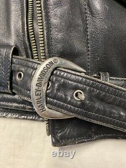 Vintage Harley Davidson Shovelhead Style Leather Jacket Size Mens Small