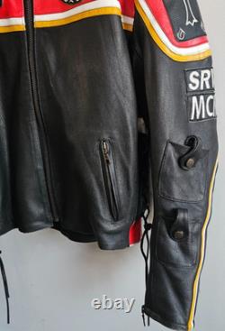 Vintage Harley Davidson and The Marlboro Man Leather Jacket Mickey Rourke Size L