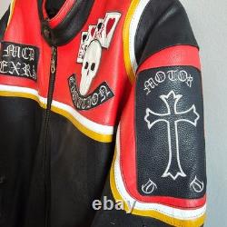 Vintage Harley Davidson and The Marlboro Man Leather Jacket Mickey Rourke Size L