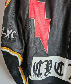 Vintage Harley Davidson and The Marlboro Man Leather Jacket Mickey Rourke Size L