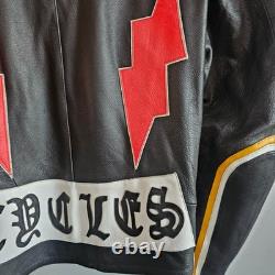 Vintage Harley Davidson and The Marlboro Man Leather Jacket Mickey Rourke Size L