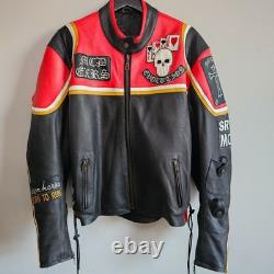 Vintage Harley Davidson and The Marlboro Man Leather Jacket Mickey Rourke Size L