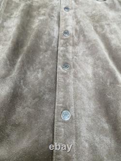 Vintage Harley Davidson suede Leather Motorcycle jacket Xl