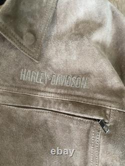 Vintage Harley Davidson suede Leather Motorcycle jacket Xl