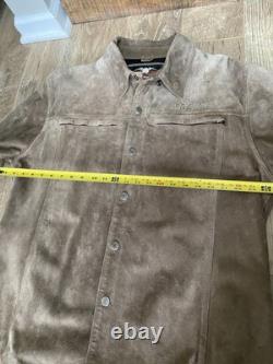 Vintage Harley Davidson suede Leather Motorcycle jacket Xl