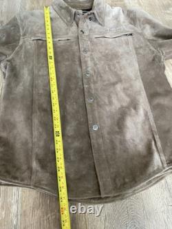 Vintage Harley Davidson suede Leather Motorcycle jacket Xl