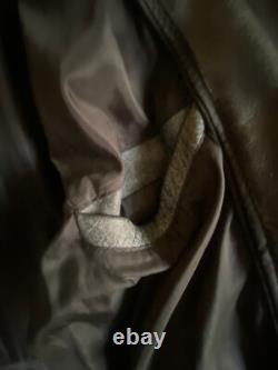 Vintage Heavy Leather Biker Jacket Sz Large