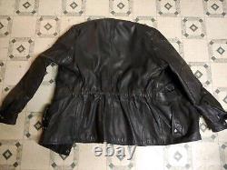 Vintage Hein Gericke Black Rally Men's Motorcycle Racing Leather Jacket Size 41