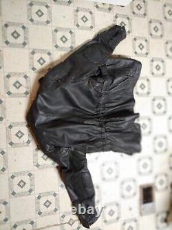 Vintage Hein Gericke Black Rally Men's Motorcycle Racing Leather Jacket Size 41