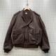 Vintage Hein Gericke Brown Leather Bomber Jacket Cafe Moto Racer Size 46 24x27