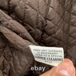 Vintage Hein Gericke Brown Leather Bomber Jacket Cafe Moto Racer Size 46 24x27