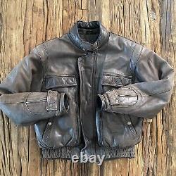 Vintage Hein Gericke Firstgear Leather Jacket Men's M Brown Motorcycle Lined