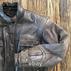 Vintage Hein Gericke Firstgear Leather Jacket Men's M Brown Motorcycle Lined