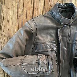 Vintage Hein Gericke Firstgear Leather Jacket Men's M Brown Motorcycle Lined