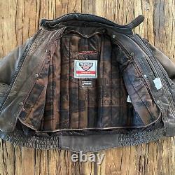 Vintage Hein Gericke Firstgear Leather Jacket Men's M Brown Motorcycle Lined