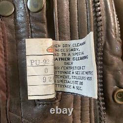 Vintage Hein Gericke Firstgear Leather Jacket Men's M Brown Motorcycle Lined