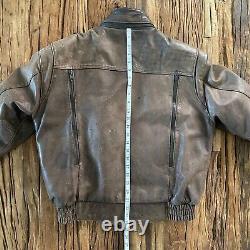 Vintage Hein Gericke Firstgear Leather Jacket Men's M Brown Motorcycle Lined