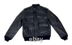 Vintage Hein Gericke Leather Bomber Motorcycle Jacket Quilted Padded Size 50