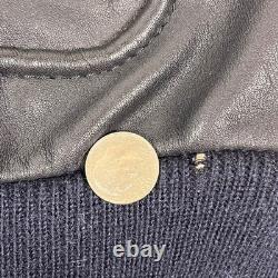 Vintage Hein Gericke Leather Bomber Motorcycle Jacket Quilted Padded Size 50