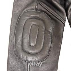 Vintage Hein Gericke Leather Bomber Motorcycle Jacket Quilted Padded Size 50