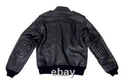 Vintage Hein Gericke Leather Bomber Motorcycle Jacket Quilted Padded Size 50