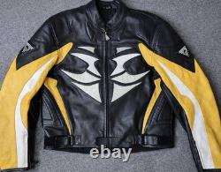 Vintage Hein Gericke Leather Motorcycle Jacket Padded Safe Protection Mens 48