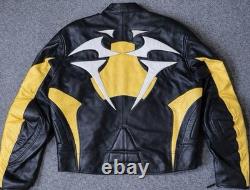 Vintage Hein Gericke Leather Motorcycle Jacket Padded Safe Protection Mens 48