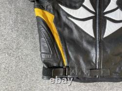 Vintage Hein Gericke Leather Motorcycle Jacket Padded Safe Protection Mens 48