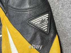 Vintage Hein Gericke Leather Motorcycle Jacket Padded Safe Protection Mens 48