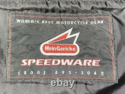 Vintage Hein Gericke Leather Motorcycle Jacket Padded Safe Protection Mens 48