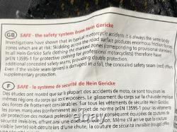 Vintage Hein Gericke Leather Motorcycle Jacket Padded Safe Protection Mens 48