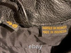 Vintage Hein Gericke Leather Motorcycle Jacket Padded Safe Protection Mens 48