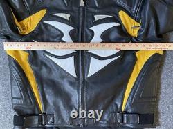 Vintage Hein Gericke Leather Motorcycle Jacket Padded Safe Protection Mens 48