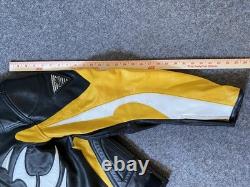 Vintage Hein Gericke Leather Motorcycle Jacket Padded Safe Protection Mens 48