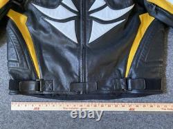 Vintage Hein Gericke Leather Motorcycle Jacket Padded Safe Protection Mens 48