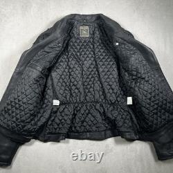 Vintage Hein Gericke Premium Leather Motorcycle Jacket Women Size 38 Black