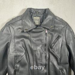 Vintage Hein Gericke Premium Leather Motorcycle Jacket Women Size 38 Black