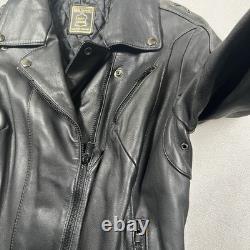 Vintage Hein Gericke Premium Leather Motorcycle Jacket Women Size 38 Black