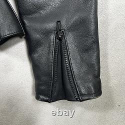 Vintage Hein Gericke Premium Leather Motorcycle Jacket Women Size 38 Black